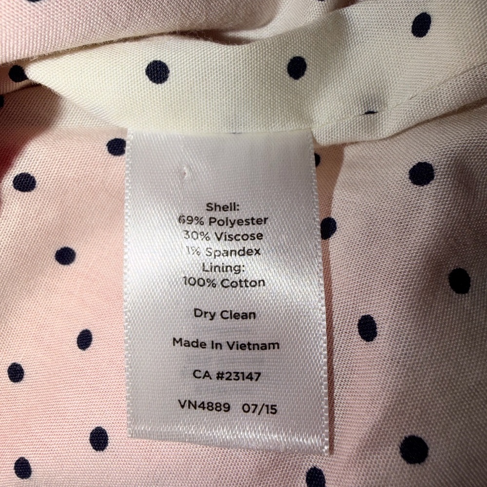 Talbots Women's Raspberry Pink Textured Blazer Jacket 3-button - Picture 9 of 9